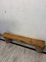 Banc en bois japonais Wabi-Sabi, banc bas zen, siège en bois massif récupéré, plateforme minimaliste, décoration rustique, meubles