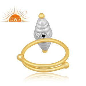 Latest Handmade Design 18K Gold Plated <b>Conch</b> Design Stackable <b>Ring</b> Demi Fine Jewelry Manufacturer - Product Image 4