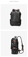 Sac à dos d'affaires en cuir véritable pour ordinateur portable, idéal pour les loisirs et les voyages en extérieur – Japon et Corée du Sud