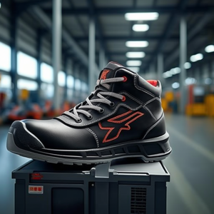 Botas de Seguridad Sting Talla 40 W.11 Negro-Rojo S3S CI FO SR ESD, Calzado de Seguridad Cómodo y Seguro - Product Image 3