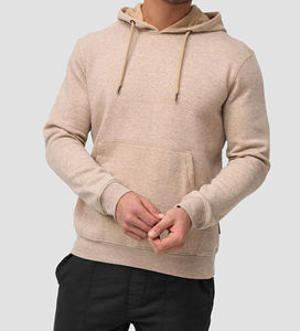 Jersey de forro polar básico de ajuste regular, Jersey informal con cordón a juego, sudaderas con capucha para hombre con bolsillo frontal, servicio OEM personalizado - Product Image 2