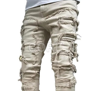 Pantalones apilados para hombre de última llegada Moq bajo, pantalones apilados para hombre a precio barato, pantalones lavados para hombre - Product Image 2