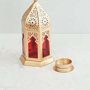 Hot selling luxury <b>Moroccan</b> Lantern candle holder for home use decorative table decor <b>lighting</b> decor silver morroco lantern - Product Image 5