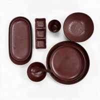 Service de table personnalisable en mélamine pour la maison, style Moyen-Orient, assiettes et bols, vaisselle de qualité