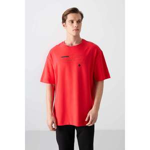 Camiseta TOMMYLIFE para Hombre, Cuello Redondo, Estampado Oversize, Estilo Casual, Tejido de Mezcla de Algodón, Modelo 88326, Azul Petróleo - Product Image 2