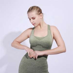 Ensemble de vêtements de yoga nu, soutien-gorge de sport imperméable pour femmes - Soutien-gorge de sport pour la course à pied avec soutien anti-choc - Product Image 2