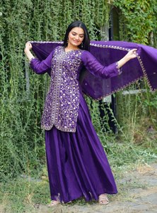Salwar Kameez-Top Bottom et Dupatta pour la fête - Product Image 4