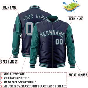 Mode Varsity Jacket Personnalisé Broderie Équipe Logo Nom Numéro Contraste Couleurs Collège Letterman Veste Dropshipping - Product Image 6