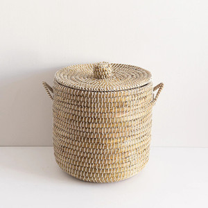 Panier de rangement en paille fait à la main de haute qualité, prix spécial, poubelle de mer, vente en gros, fabriqué au Vietnam, - Product Image 5