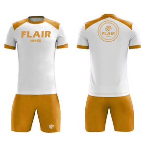 Conjuntos de uniformes de camiseta de fútbol cómodos y transpirables de diseño personalizado de la mejor calidad para jugadores jóvenes, servicio OEM de corte automatizado - Product Image 6