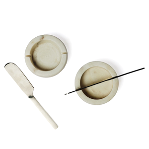 Boîte à beurre en marbre ustensiles de cuisine plateau à nourriture et à dessert vaisselle solide blanche de meilleure qualité avec produit en vente - Product Image 2