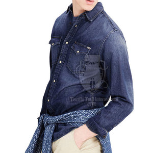 Camisas de Mezclilla para Hombre de Bajo Pedido Mínimo, Fabricante de Pakistán, Camisas de Mezclilla para Hombre para Uso Casual, Nuevo Estilo - Product Image 3