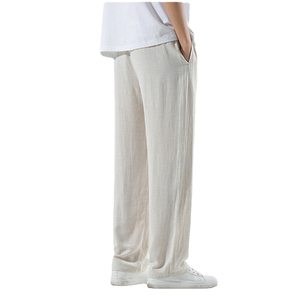 Pantalons en toile tendance pour hommes - Pantalons décontractés respirants à la coupe ample et simple - Product Image 2
