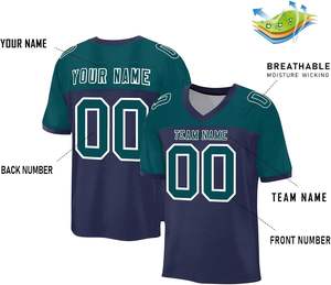 เสื้อฟุตบอลแบบตาข่ายโพลีเอสเตอร์แห้งเร็ว ระบายอากาศได้ดี ไซส์ใหญ่พิเศษ รับผลิตตามแบบ OEM พร้อมสกรีนโลโก้ ชื่อ หมายเลขทีม ด้วยเทคนิคการถ่ายเทความร้อน - Product Image 2