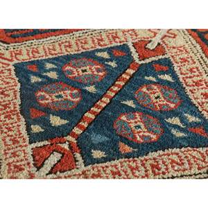 Alfombra de Lana Azul Aalam Anudada a Mano con Patrón Geométrico Rectangular de 10 mm de Grosor para Sala de Estar y Hogar - Patk-24 - Product Image 3