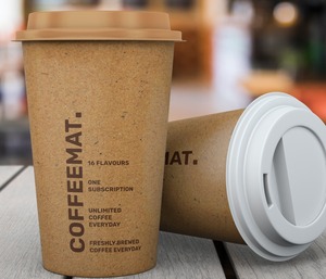 Haute qualité-gobelet en papier compostable à double paroi-gobelet en papier à café imprimé jetable avec couvercles - Product Image 6