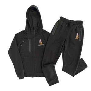 Chándal OEM personalizado de primavera para hombre con cremallera, chándal con logotipo personalizado, ropa de entrenamiento y jogging para hombre, conjunto deportivo de dos piezas para correr - Product Image 4