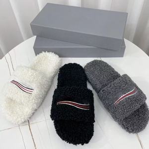 Pantuflas de Diseñador de Lujo para Hombre, Pantuflas de Plataforma con Forro de Peluche y Bordado, Zapatos Cálidos para Mujer - Product Image 2