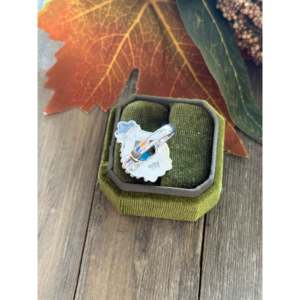 Anillo de Plata de Ley Hecho a Mano en el Suroeste con Diseño de Corazón de Caballo Salvaje, Talla 7.5, Joyería Boho - Product Image 5
