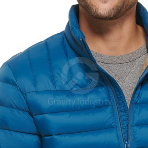 Concevez votre propre doudoune pour homme à col montant, avec logo sur le devant, respirante, écologique, service OEM disponible, légère - Product Image 6