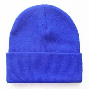 Invierno 25 colores logotipo personalizado estampado bordado sombrero de punto Unisex hombres mujeres deporte Skullcap elástico Skullies Beanie Cap Gorras - Product Image 3