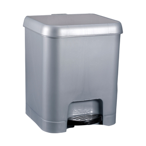 Cestino a pedale argentato 7L (Plastica 3079) - Product Image 1
