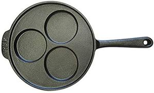 Poêle à frire à 3 œufs en fonte de vente chaude avec manche en bois Plats et casseroles de cuisson directs d'usine - Product Image 5