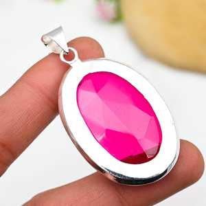 Pendentif Rubellite en Argent Sterling 925 Fait Main, Collier en Pierre Précieuse Certifié IGI, Bijou Unique, Cadeau de Fêtes pour Enfants et Femmes - Product Image 2