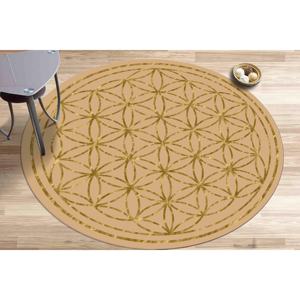 Tapis imprimé géométrique moderne : fin, rond, d'extérieur, à motifs, cadeau, tapis en chenille - Product Image 1