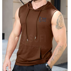 Top Selling Unique Design Men <b>Sleeveless</b> <b>Hoodie</b>-Solid Autumn Street Wear High Quality Customized Colors & Logo Wholesale - Product Image 5