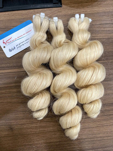 Extensions de cheveux vierges en vrac, vague profonde, cheveux humains vietnamiens bruts, double trame, extensions de cheveux 613, mèches et fermeture - Product Image 5