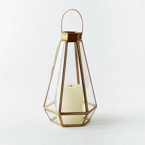High Quality Handmade Moroccan Lantern <b>Rose</b> <b>Gold</b> Iron Glass Hanging <b>Decorative</b> for Home Restaurant <b>Christmas</b> for Roof Wall - Product Image 2