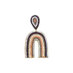 Long <b>Glass</b> Bead Earring <b>Crystal</b> Earrings Stylish Homemade Seed Bead Earrings Unique Fashion Handmade Jewellery Creative Design - Product Image 3