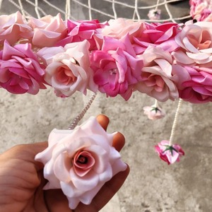 Dosel nupcial Color Rosa flor Chadar paquistaní musulmán novia entrada indio Punjabi boda Shaadi necesita Phoolon Ki Chadar - Product Image 3