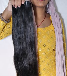 Vente en gros d'extensions de cheveux humains vierges à cuticules alignées 100% lisses, faisceaux de cheveux bruts cambodgiens à double tirage - Product Image 1