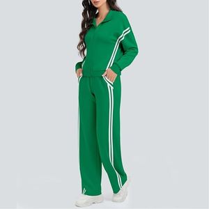Conjunto Deportivo de Sudadera con Capucha y Pantalones Largos Estampados de Cintura Alta para Mujer, para Yoga y Fitness - Product Image 5