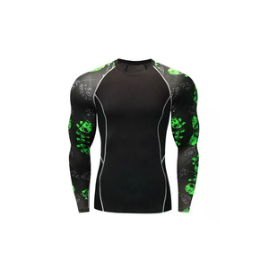 Fabricant professionnel de rashguards de qualité supérieure, imprimés par transfert thermique, en spandex/polyester, unisexe, haute performance, compression. - Product Image 1