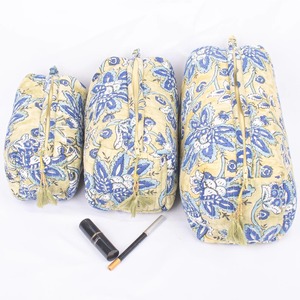 Juego de 3 Estuches de Algodón Acolchado Vintage con Cierre de Cremallera, Resistentes al Agua, Ecológicos, de Gran Capacidad para Maquillaje y Cosméticos - Gratis - Product Image 2