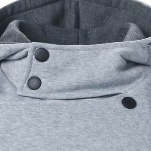 Sweat à capuche zippé en polyester à manches longues avec cordon de serrage et poches, idéal pour les sports et les loisirs d'automne et d'hiver, sweat à capuche surdimensionné - Product Image 4