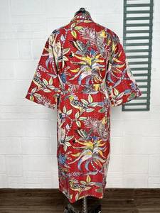 Kimono largo Kantha elegante para mujer bata estampada de algodón hecha a mano - Product Image 2