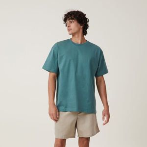 T-shirt personnalisé pour homme en coton 100 %, coupe classique, design uni, respirant, poids lourd - Product Image 6