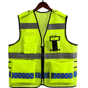 Venta al por mayor de alta visibilidad de seguridad reflectante chaleco de seguridad con bolsillo hecho en el mejor material chalecos de seguridad para los hombres - Product Image 6