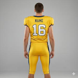 Uniformes de football américain en gros, design personnalisé, 100% polyester, spandex, sublimation, broderie en twill, short respirant - Product Image 4