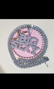 Colgante Atemporal de Plata 925 Bañado en Oro Rosa Estilo Hip Hop para Hombre con Acabado Liso y Brillo Radiante para Fiestas, de la India - Product Image 4