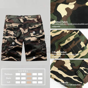 Pantalones Cortos Cargo Transpirables con Sensación Ligera y Detalles Prácticos, Pantalones Cortos Cargo con Sensación de Algodón Suave - Product Image 4