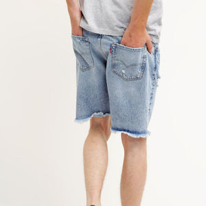 Short en jean d'été pour hommes de haute qualité coupe ample couleur unie décontracté confortable taille haute avec style de tissage tricoté à vendre - Product Image 4