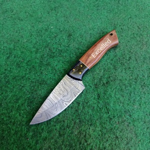 Cuchillo de caza de acero de Damasco de alta calidad, cuchillo versátil con mango de madera Pakka para aventuras al aire libre - Product Image 5