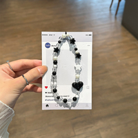 Cordon de téléphone perlé étoile, dragonne courte universelle, bracelet tendance, modèle BR-208, 18 cm, pendentif breloque, accessoire quotidien