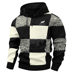 Sudadera con Capucha Estilosa con Bloques de Color para Invierno, Sudadera con Capucha Estilosa con Bloques de Color Sólido Estampada Personalizada a un Precio Razonable - Product Image 1