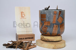Venta al por mayor de madera epoxi Mabkhara 2025 | Quemador de madera resina Bakhoor | Quemador de incienso de regalo estilo hogar árabe por Bela Artisan - Product Image 2